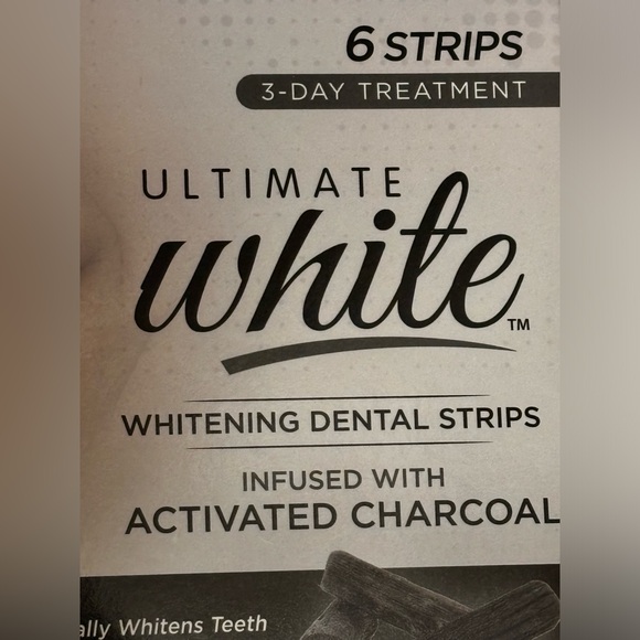 2 x Ultimate White Whitening Dental Strip Infused with Charcoal 6 Strips NWT - Picture 4 of 10